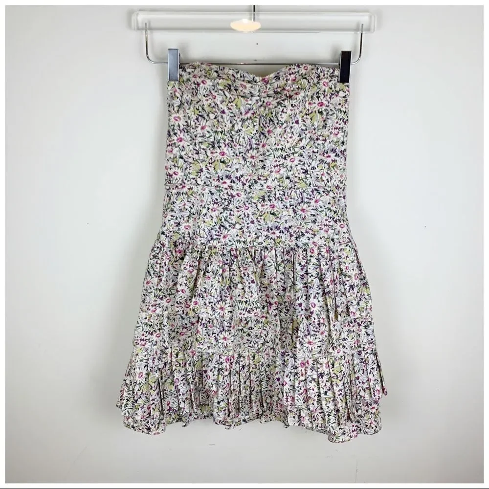 J.Crew Liberty of‎ London Daisy Day Dress Strapless